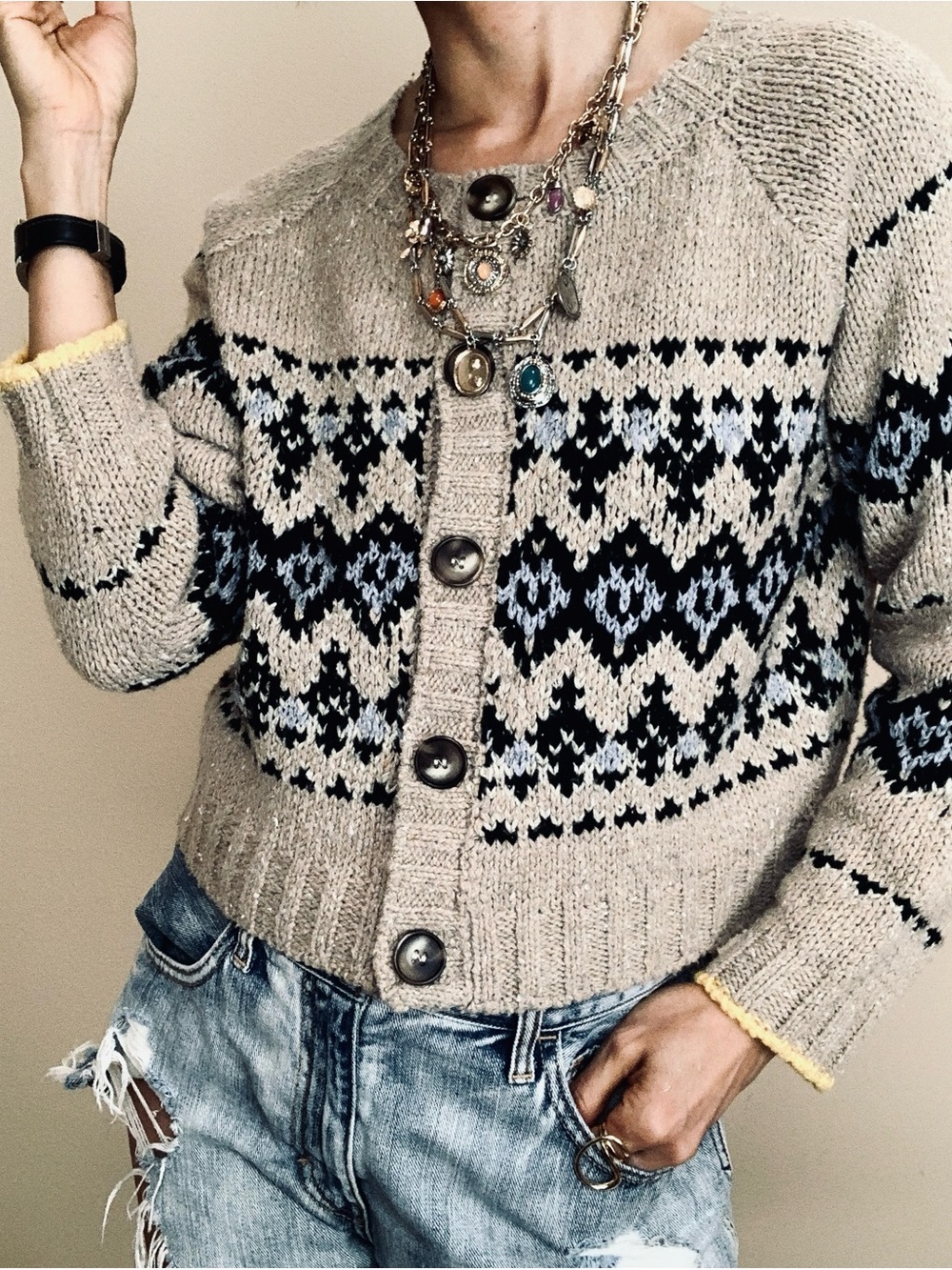 $198 Brand New Magaschoni cardigan size M
